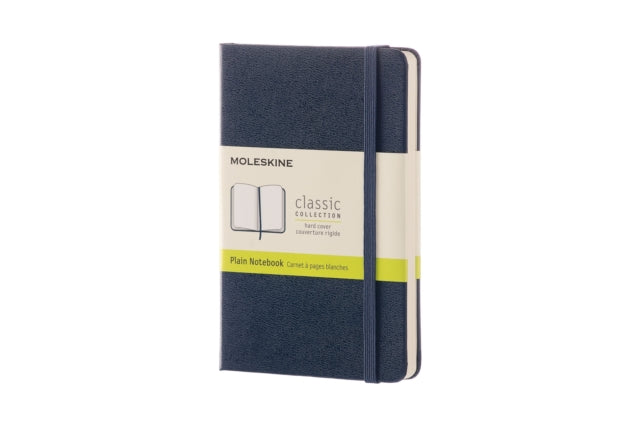 Moleskine Sapphire Blue Pocket Plain Notebook Hard-8051272893649