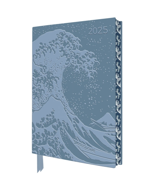 Katsushika Hokusai: The Great Wave 2025 Artisan Art Vegan Leather Diary Planner - Page to View with Notes-9781835621523