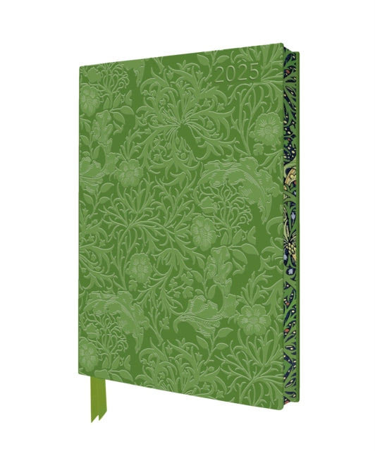 William Morris: Seaweed 2025 Artisan Art Vegan Leather Diary Planner - Page to View with Notes-9781835621547