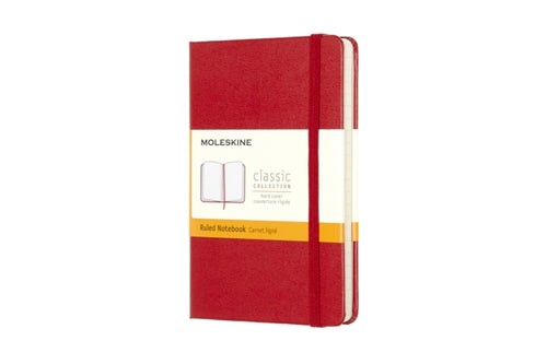 Moleskine Pocket Ruled Hardcover Notebook Scarlet Red-9788862930000